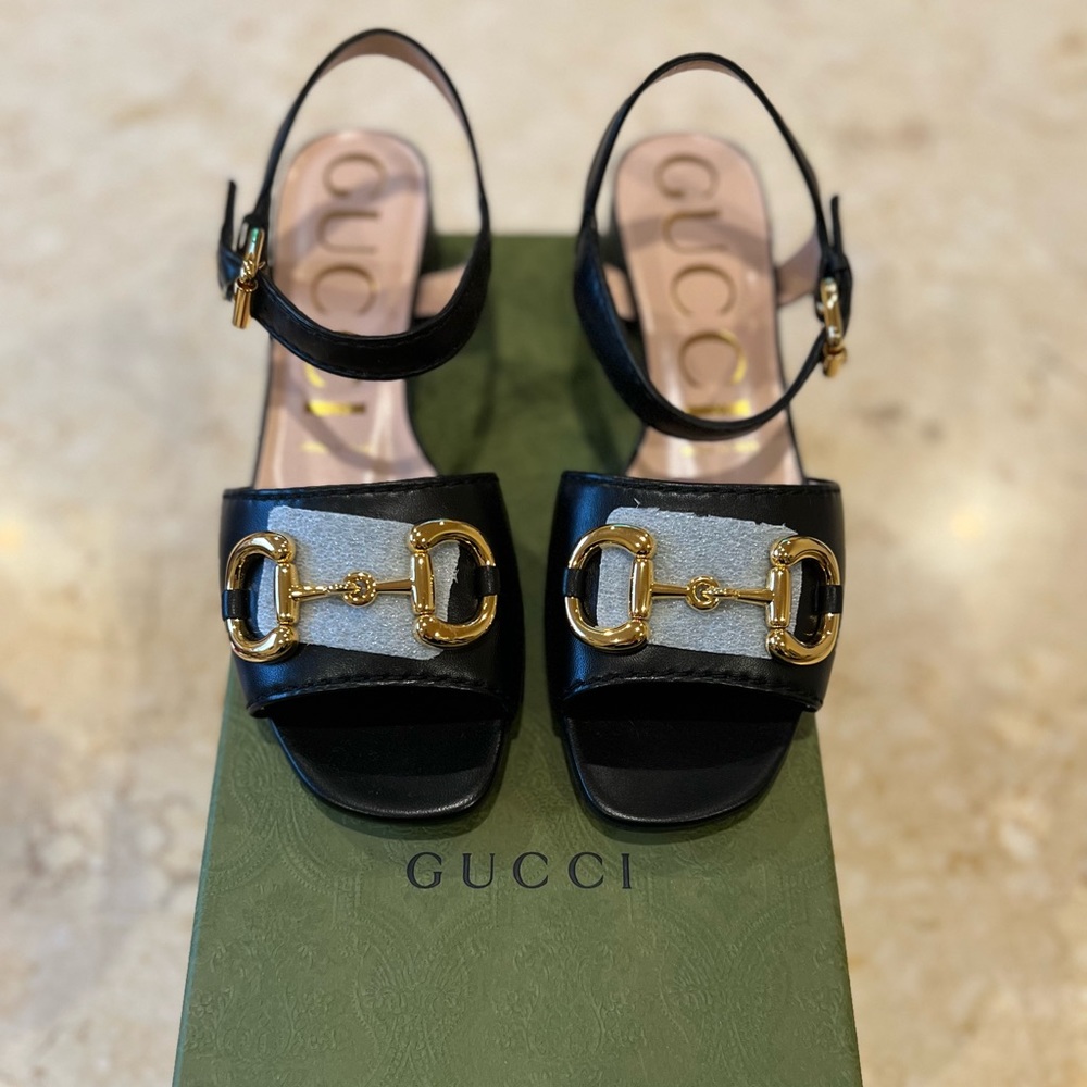 Gucci Horsebit Ankle Strap Sandal